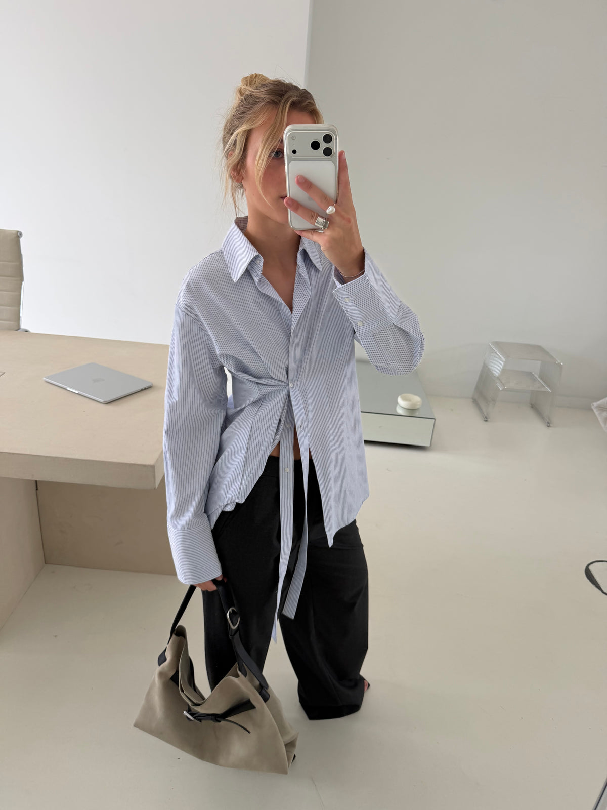Avery | Wrapped Ribbon Shirt