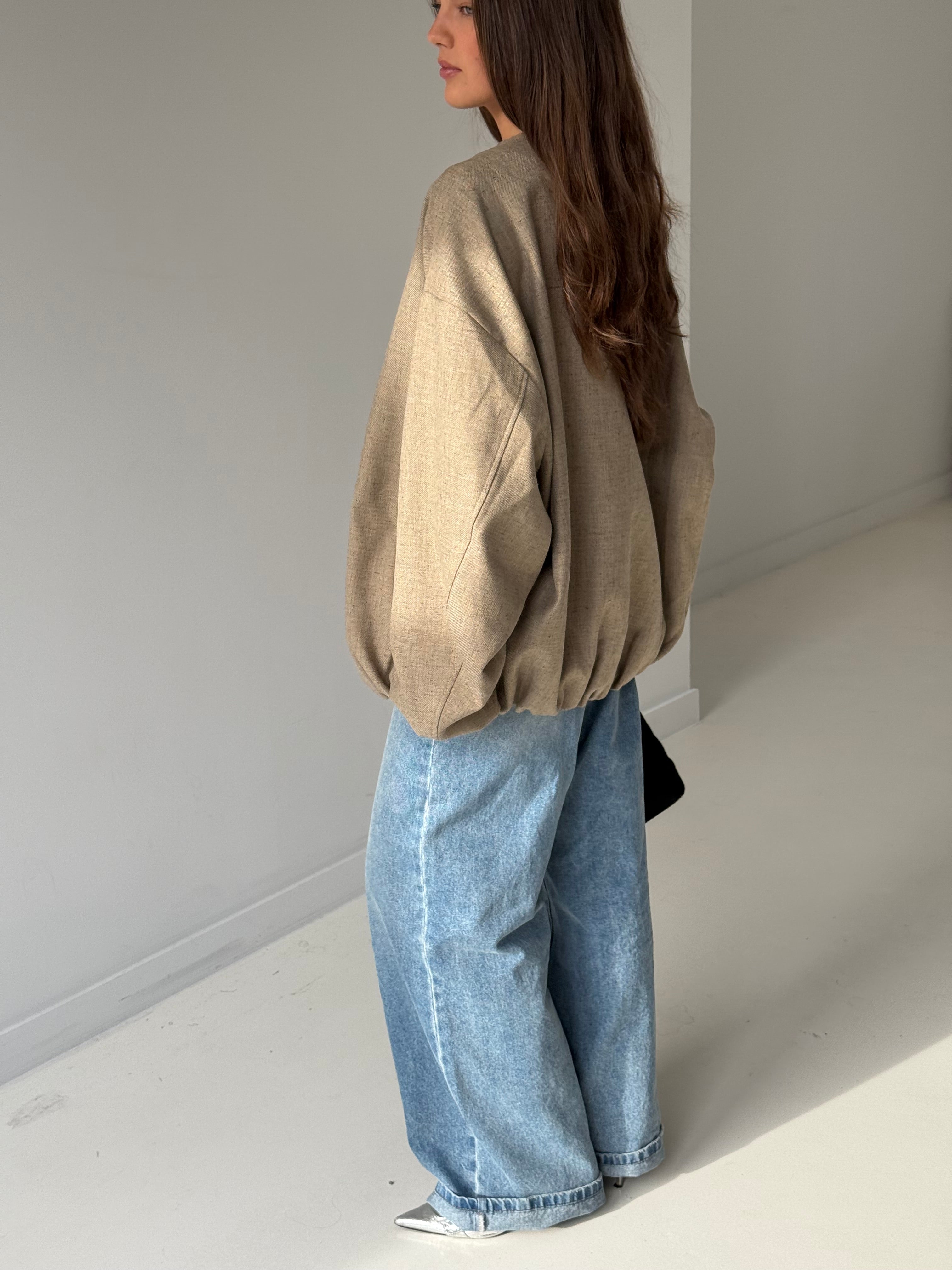 Verity | Button Bomber Jacket