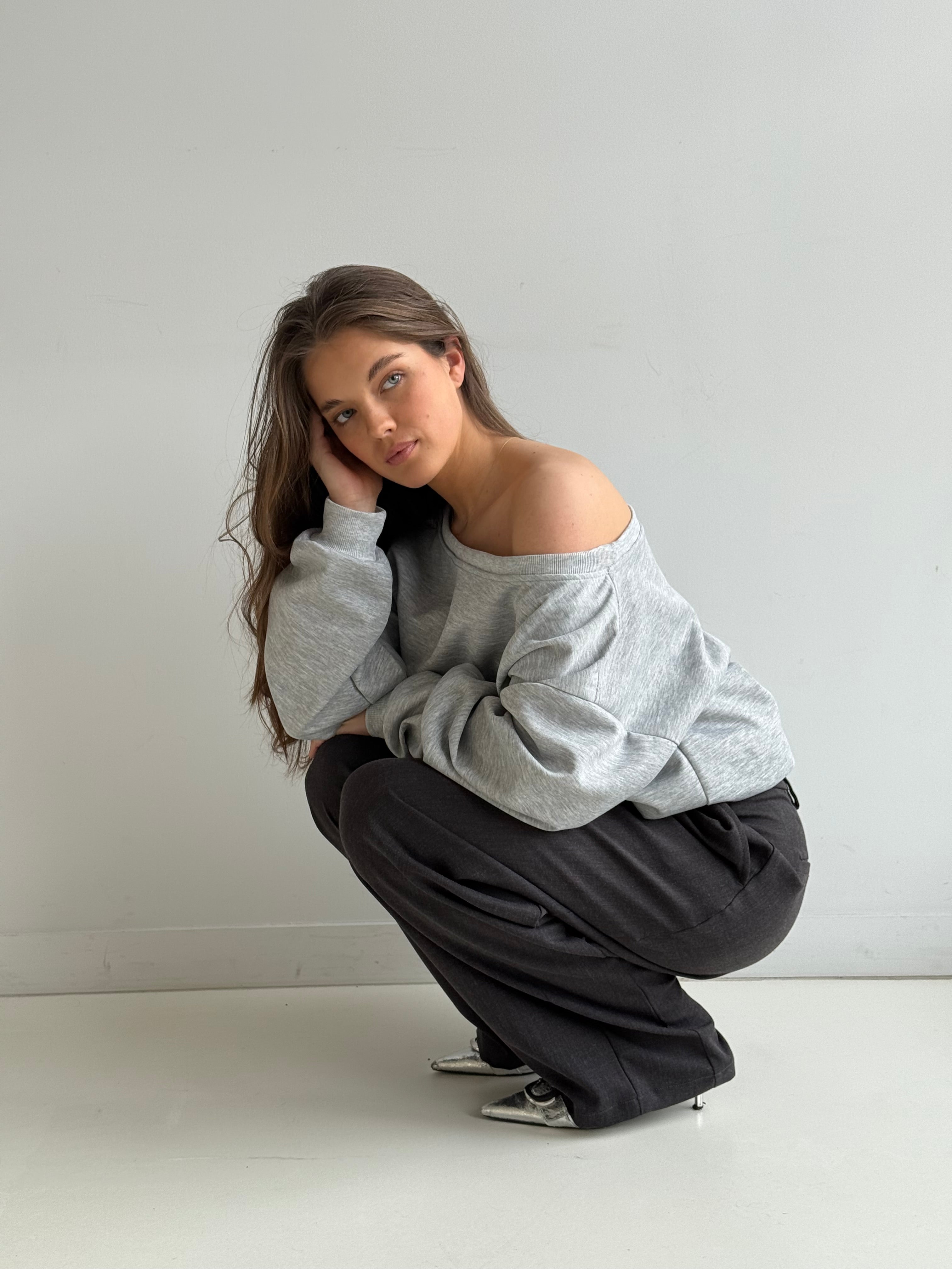 Bella | Oversized One Shoulder Sweatshirt