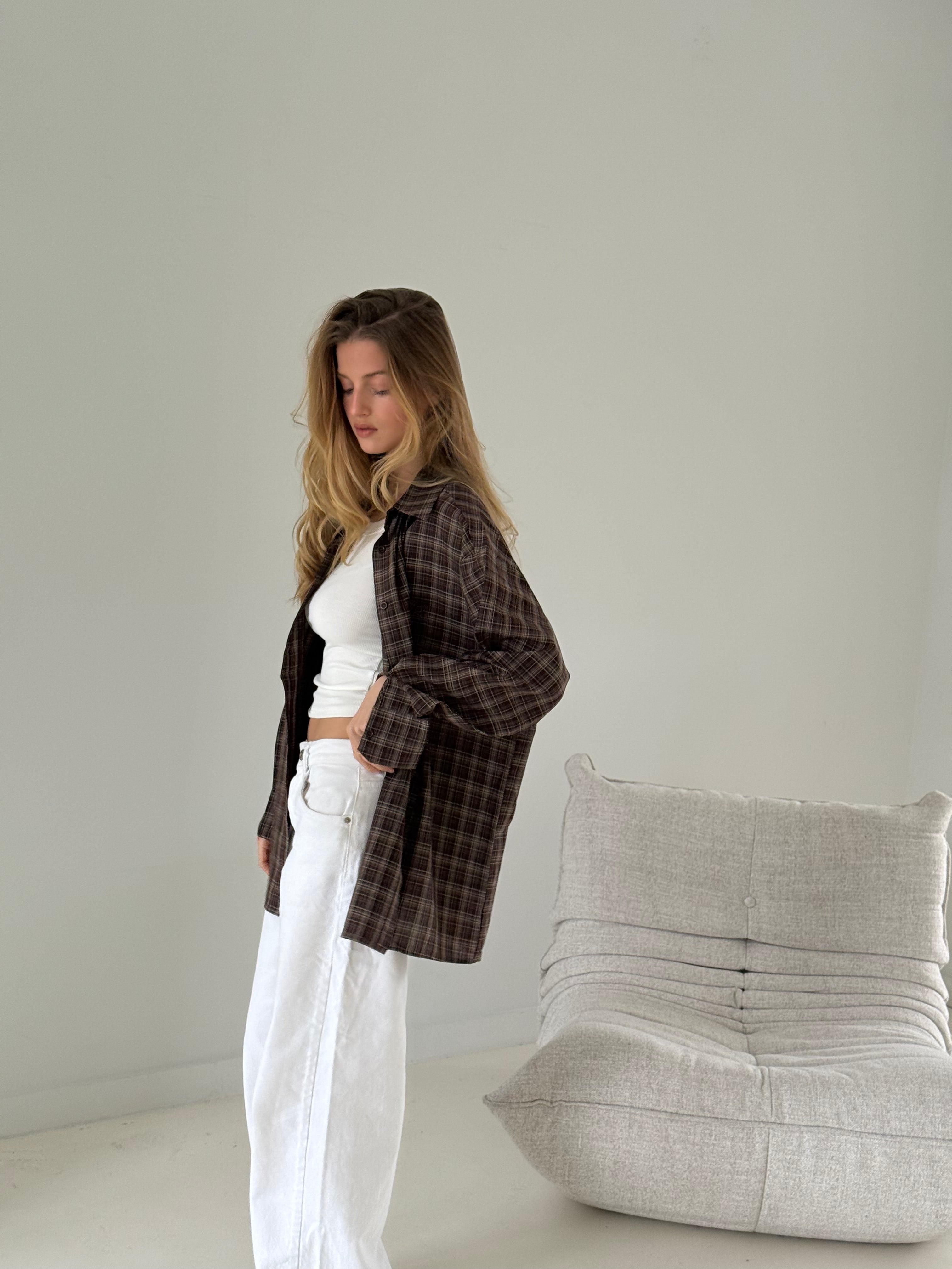 Audrey | Plaid Oversized Shirt