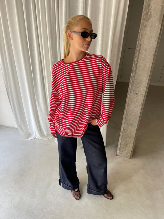 Alvea | Striped Red Shirt