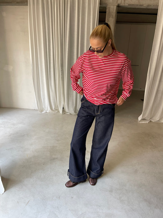 Alvea | Striped Red Shirt