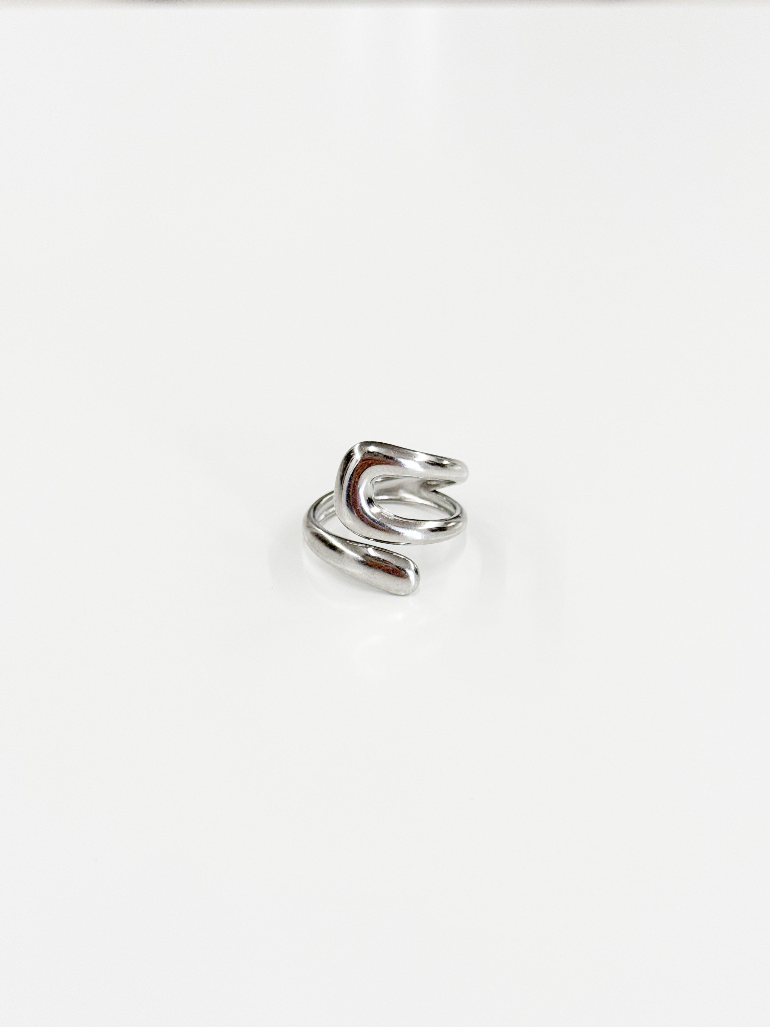 Eclipse | Geometric Ring - Silver