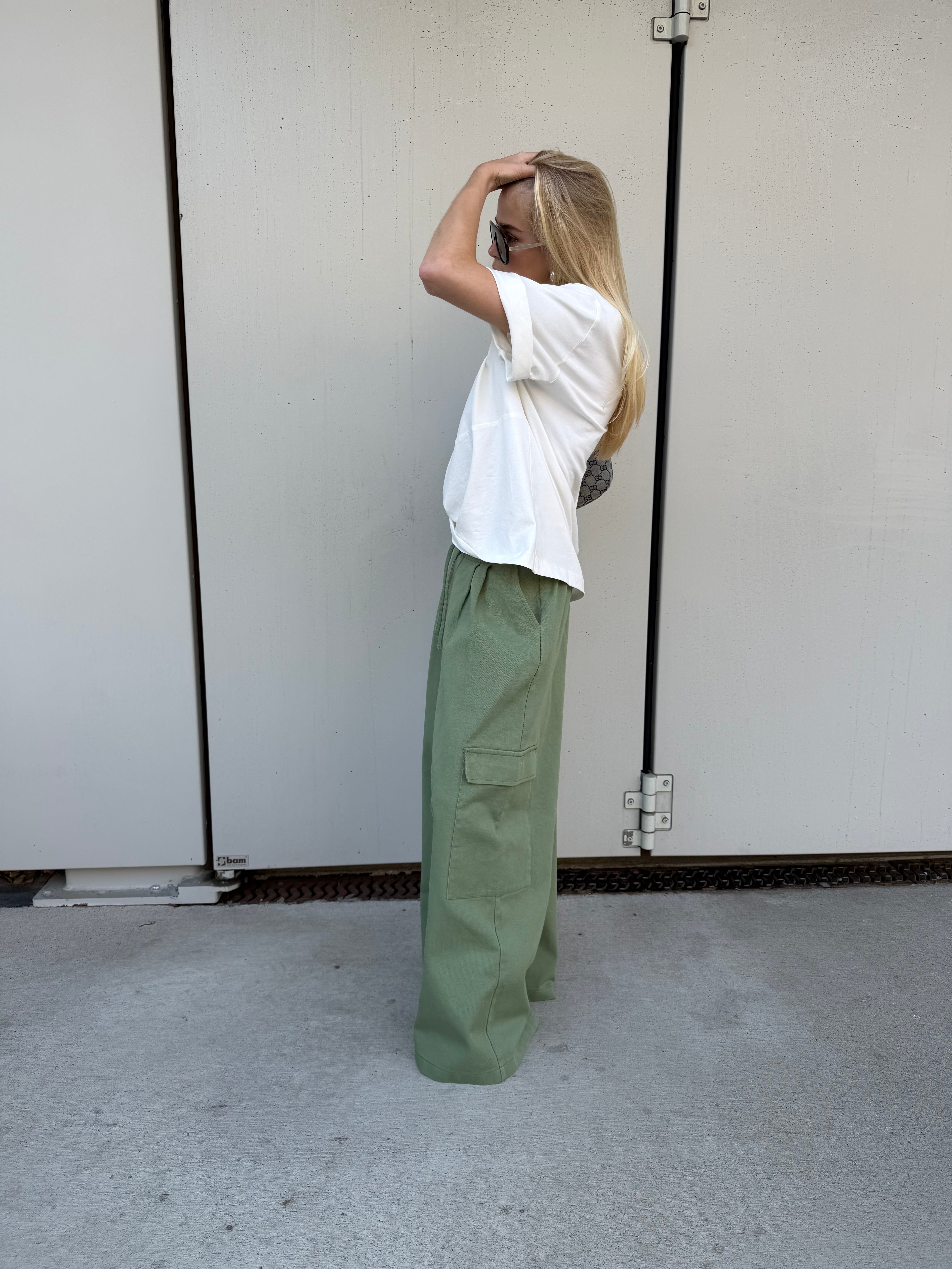 Parker | Cargo Trousers - Denim Army Green