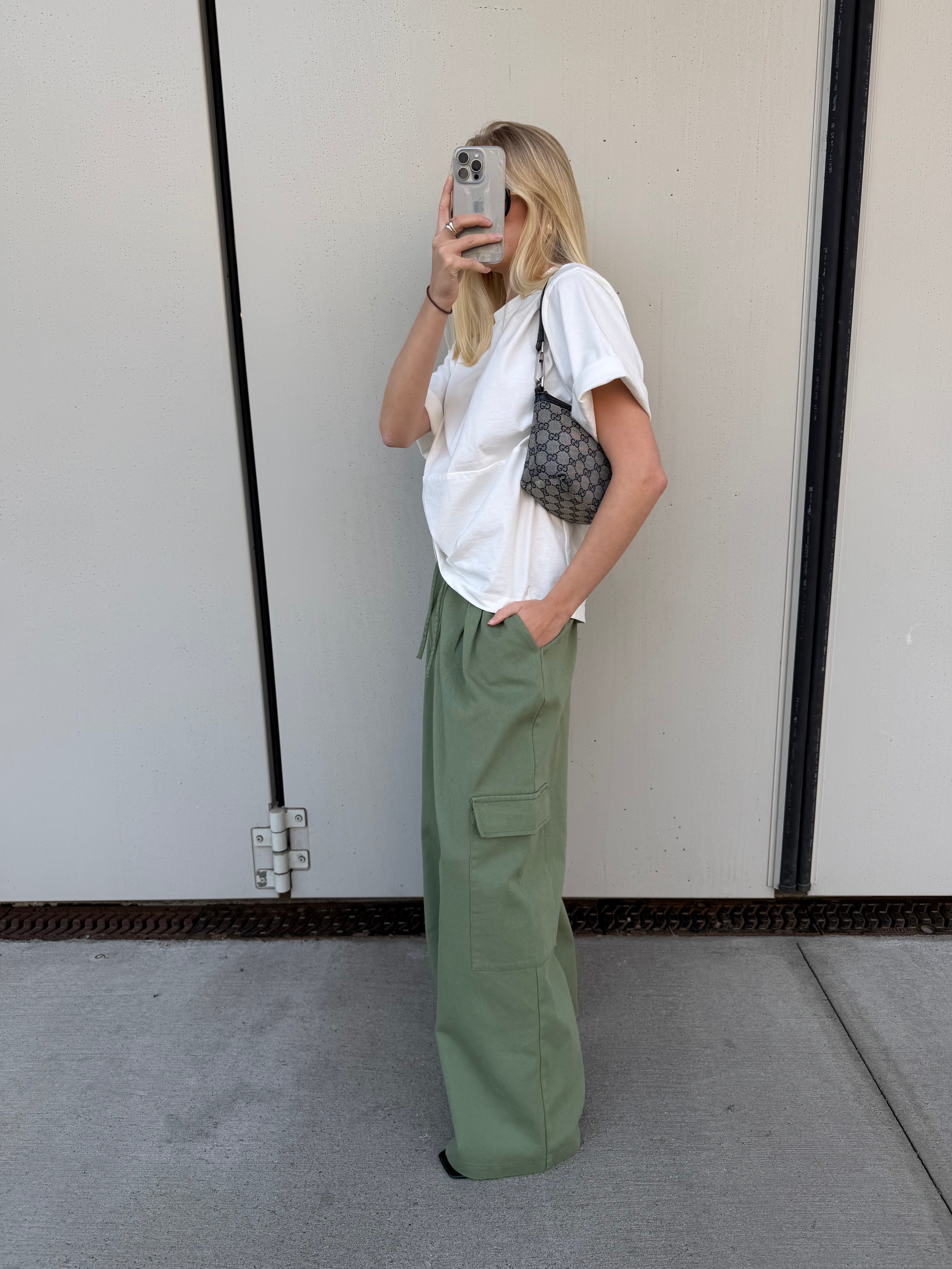 Parker | Cargo Trousers - Denim Army Green