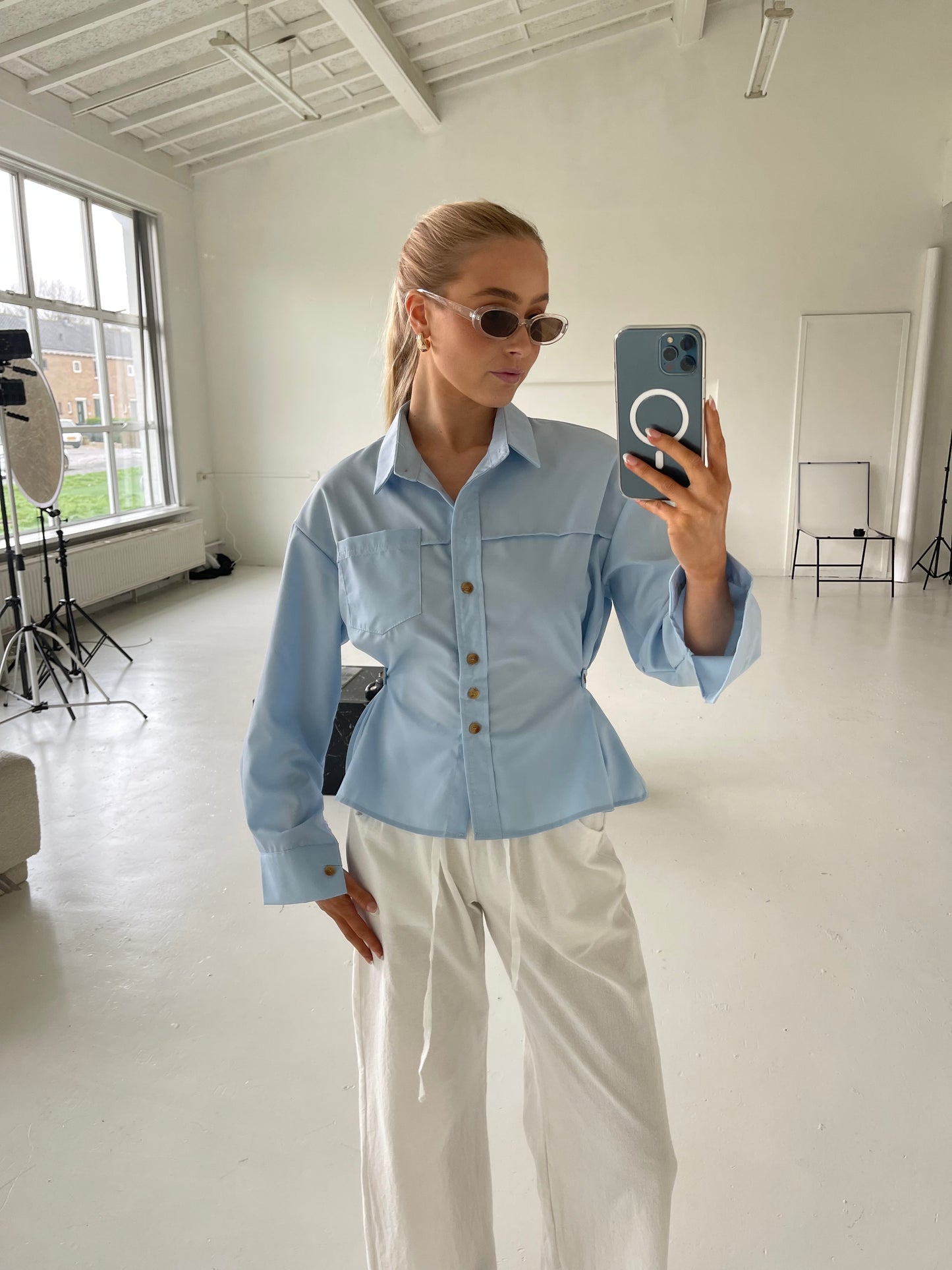 Abby | Buttoned Waist Blouse