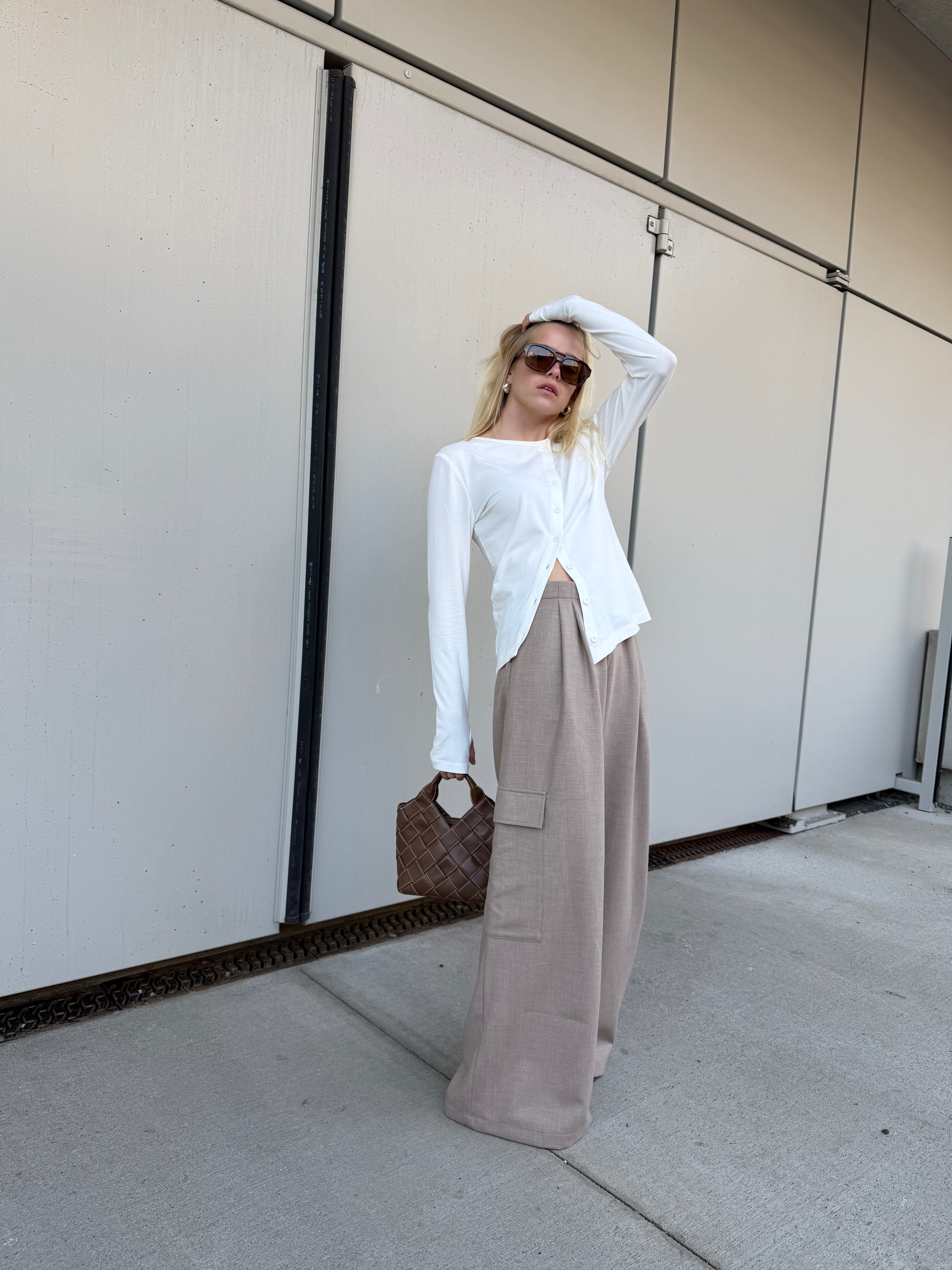 Ava | Buttoned Assymetric Top