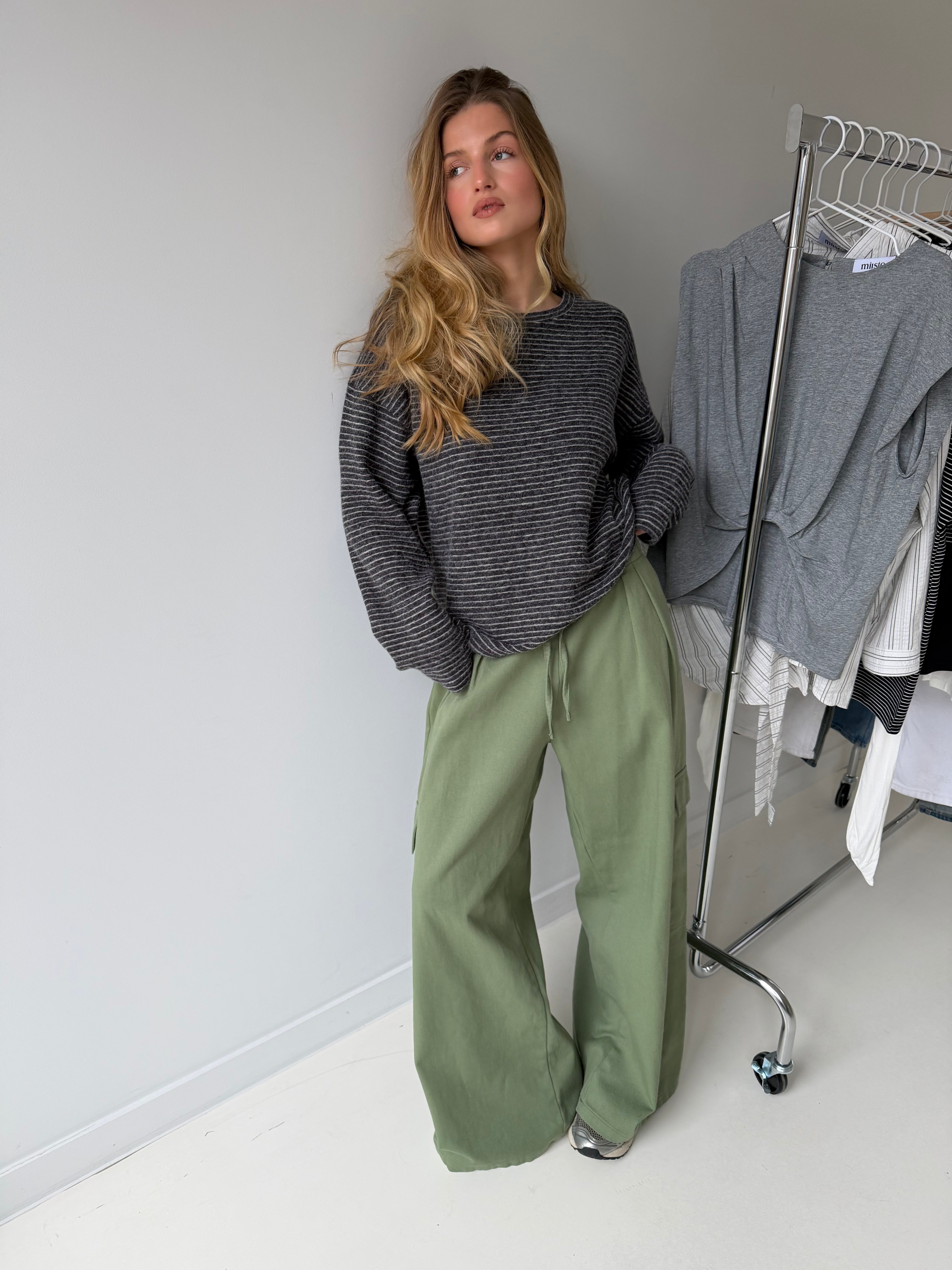 Parker | Cargo Trousers - Denim Army Green