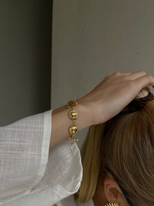 Mary | Sun Small Bracelet Gold Tone