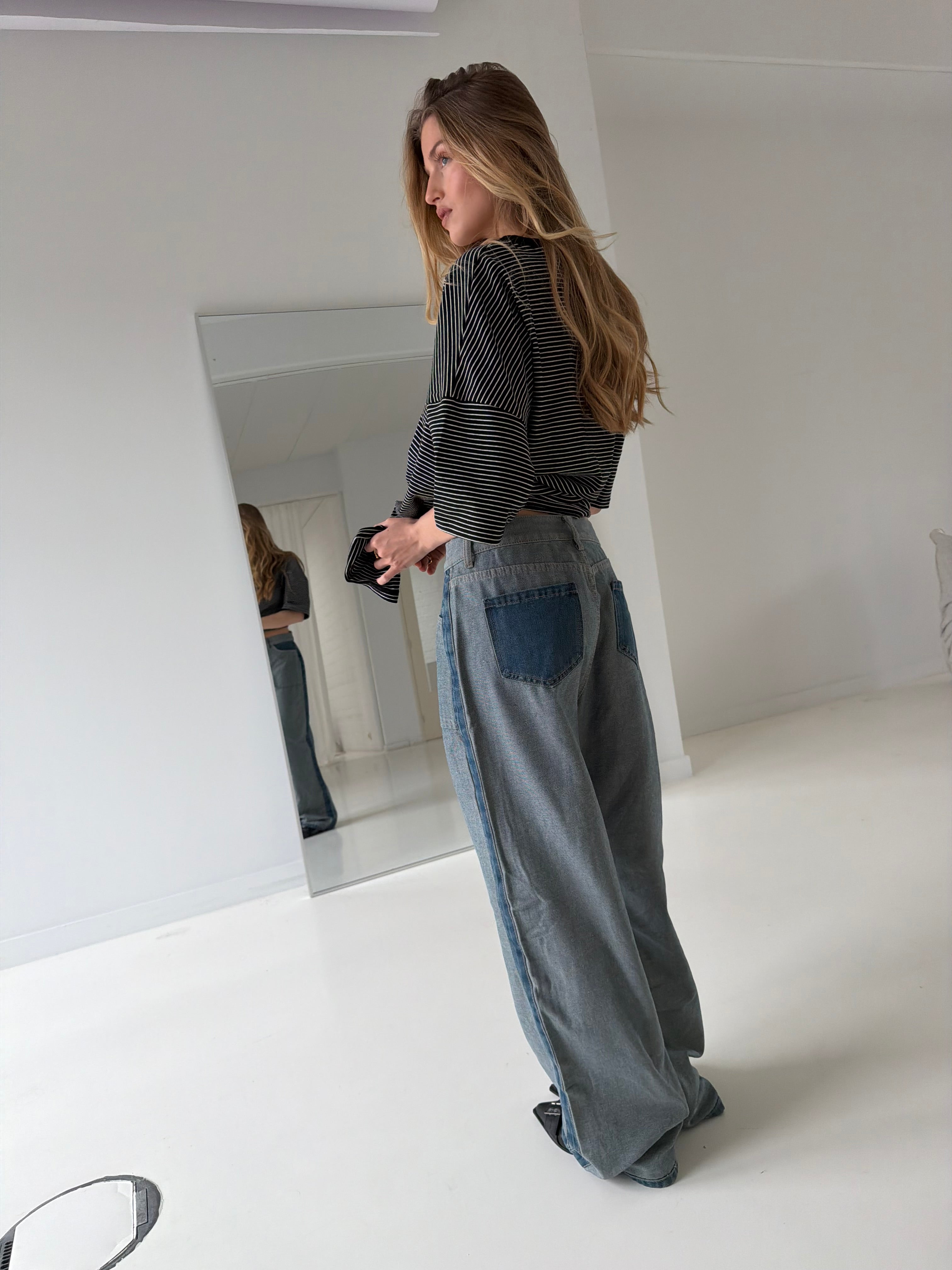 Paige | Patchwork Denim Trousers