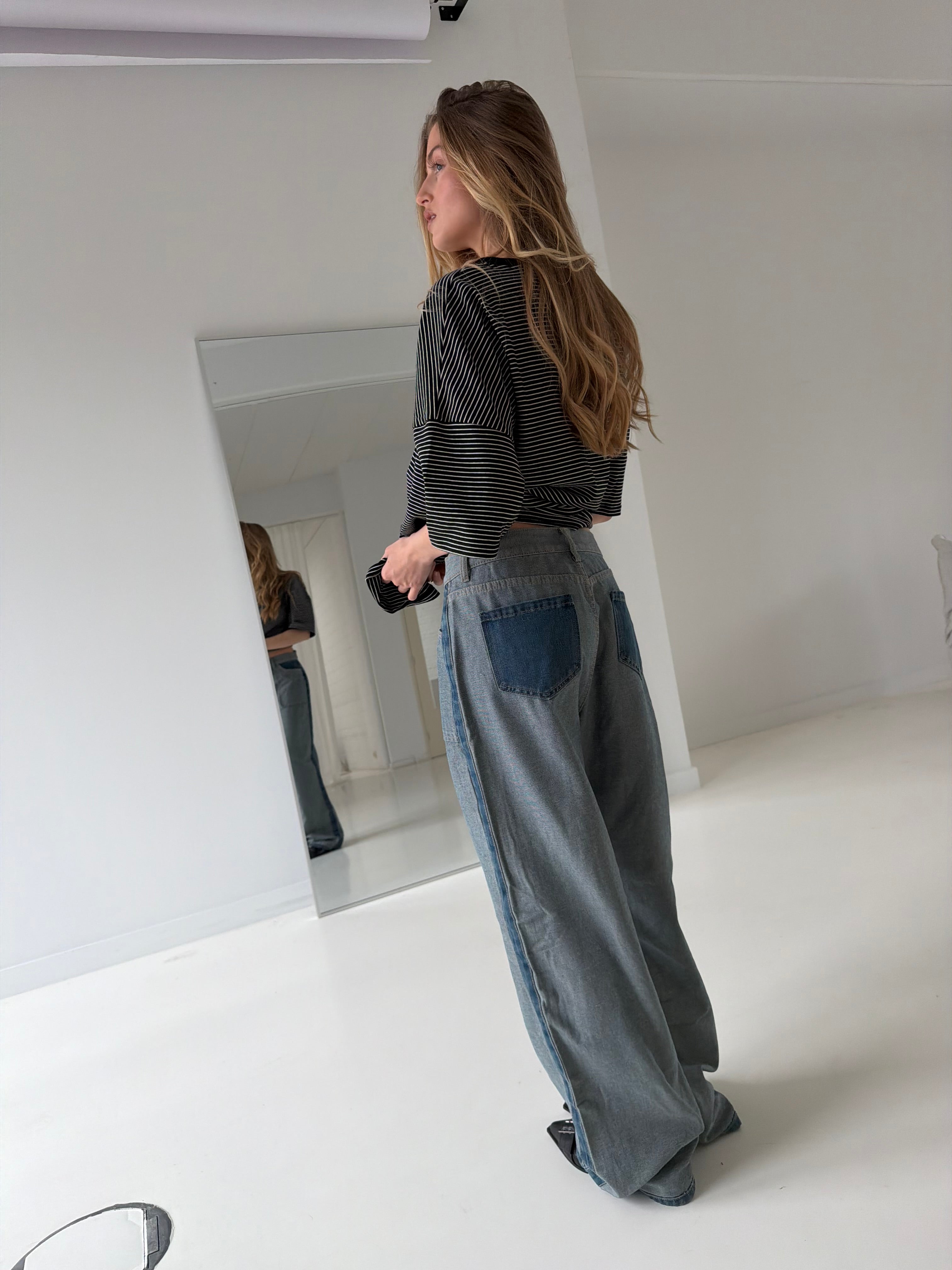 Paige | Patchwork Denim Trousers