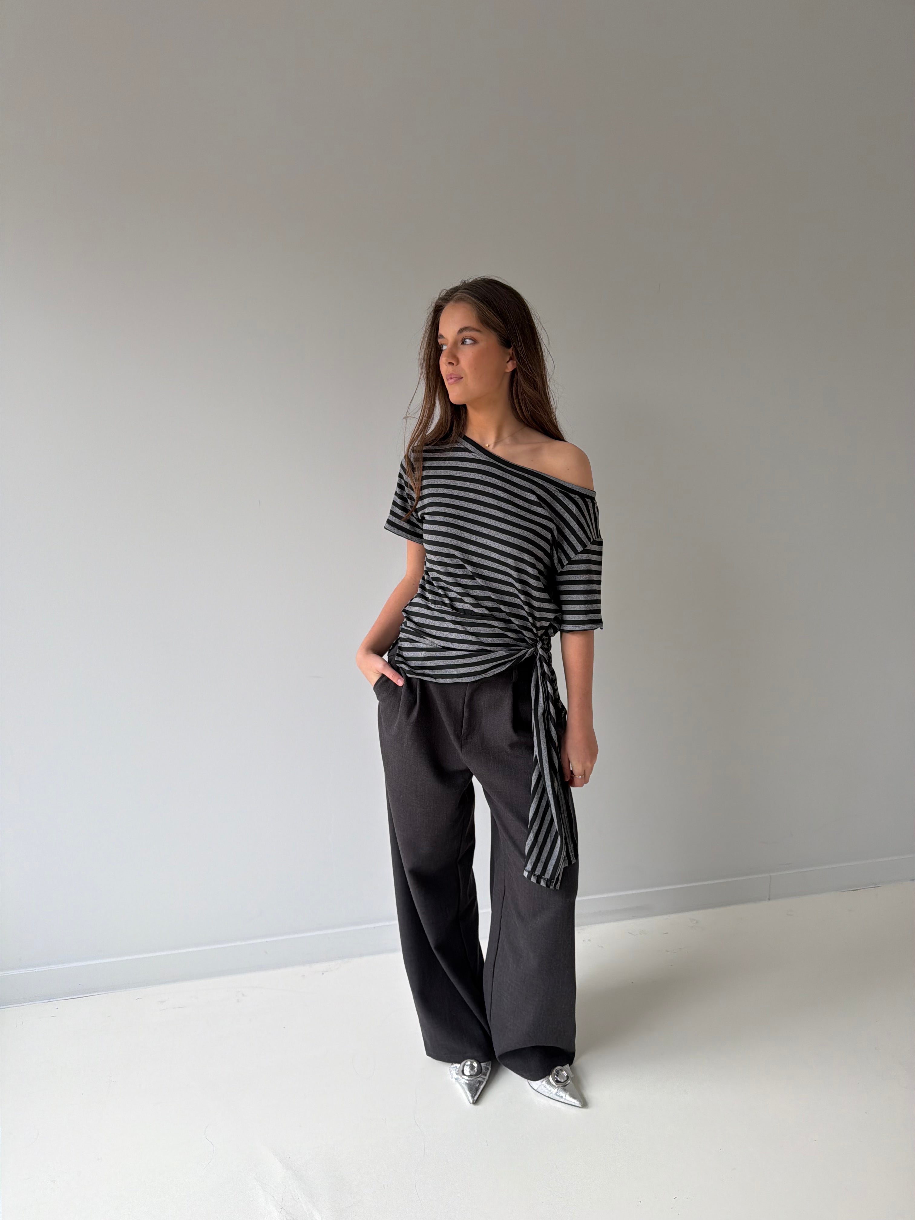 Ayleen | Striped Sied Tied Tshirt