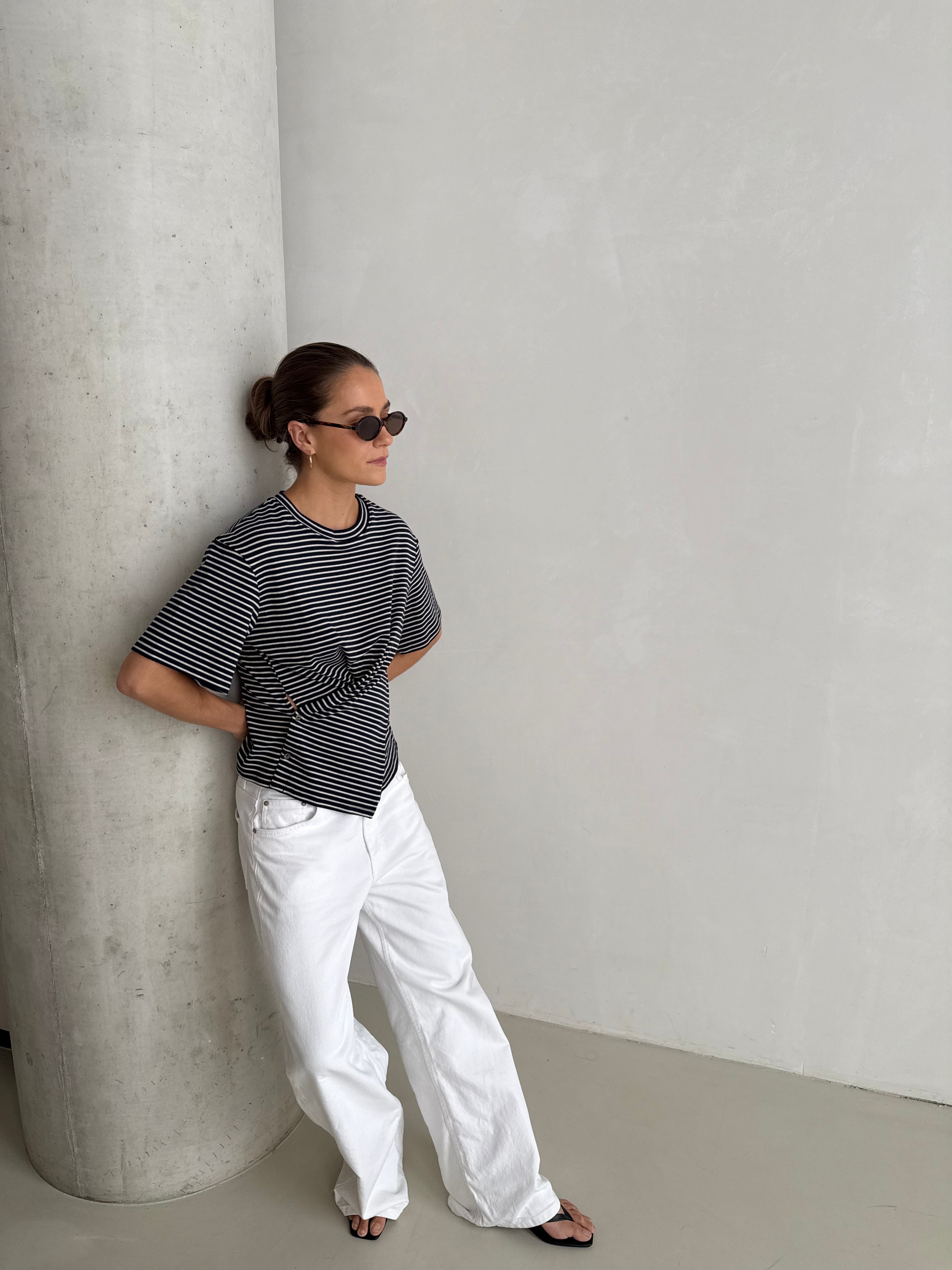 Alyse | Wrapped Tshirt Dark Blue