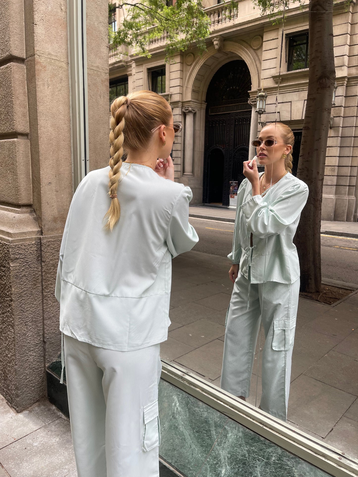 Sadie | Striped Tie Blouse