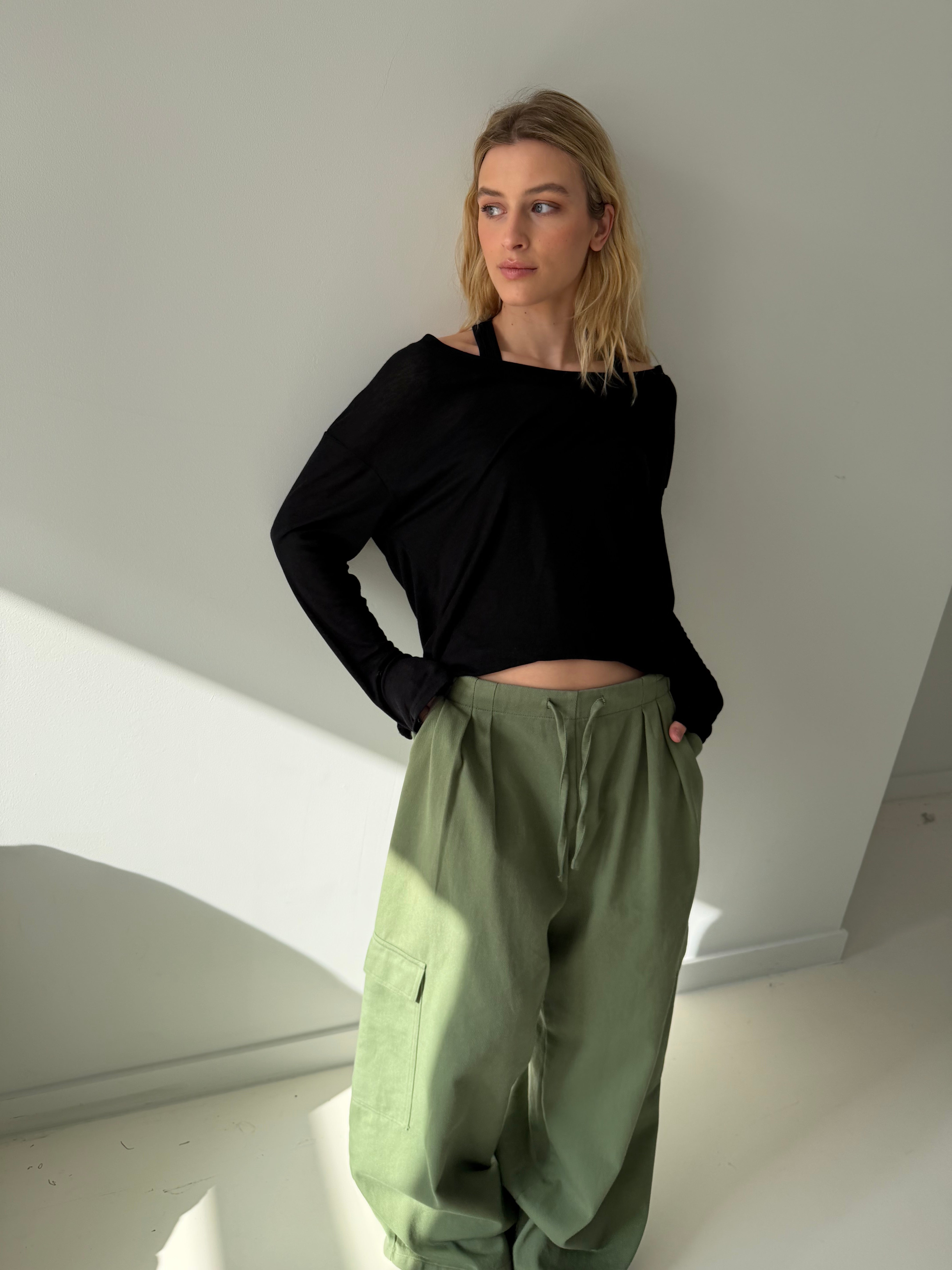 Agatha | Layered Tank and Tee Set - Black