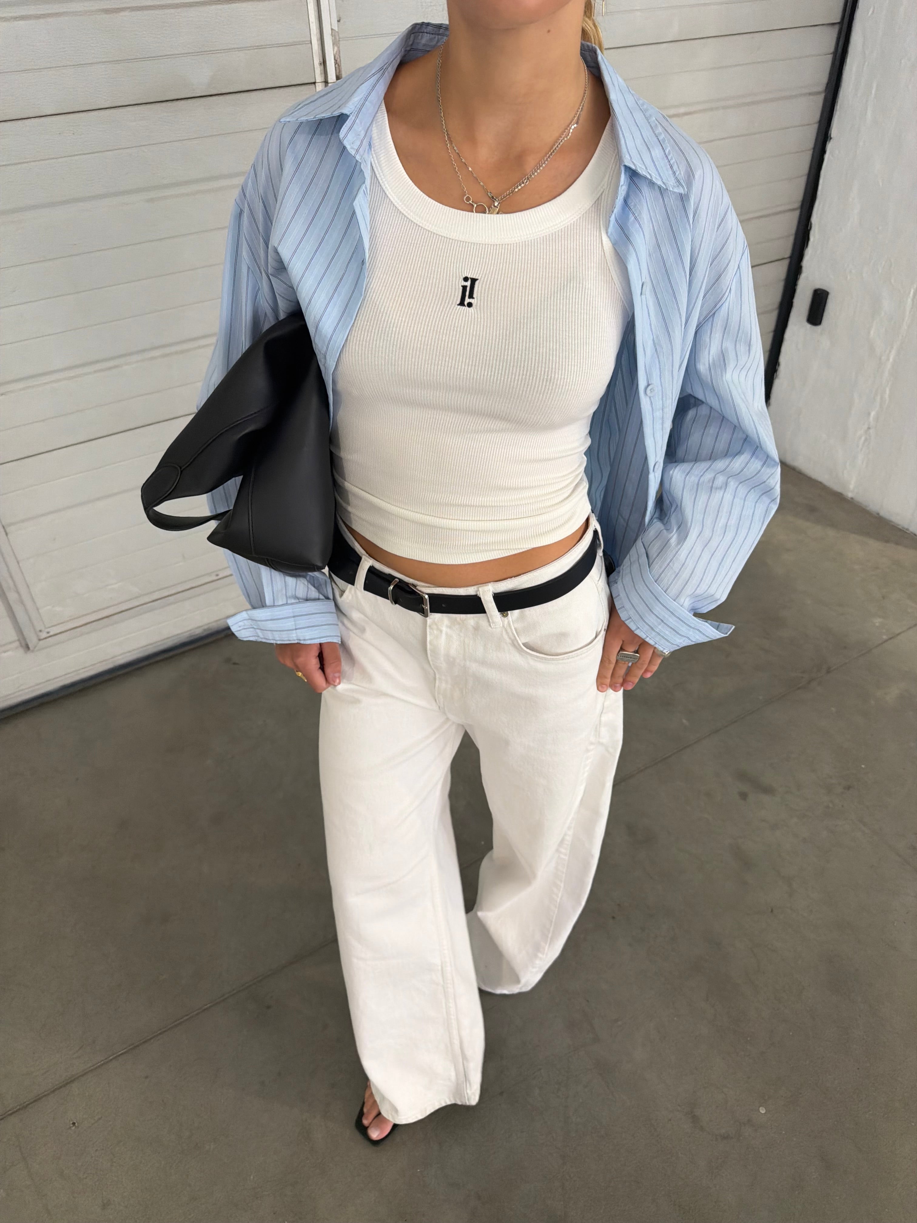 Peyton | Wide Leg Jeans - White