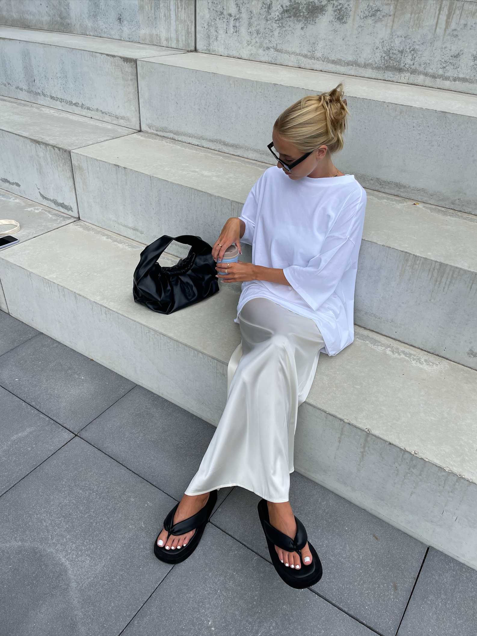Ivy | Satin Skirt - Cream